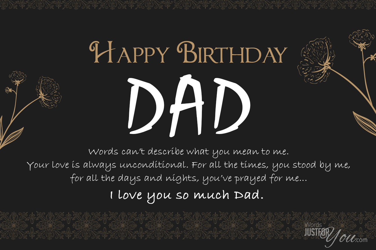 Happy Birthday Dad | Words Just for You! - Free Downloads ...