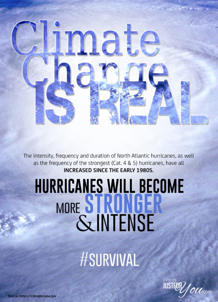climate change, hurricanes will become stronger