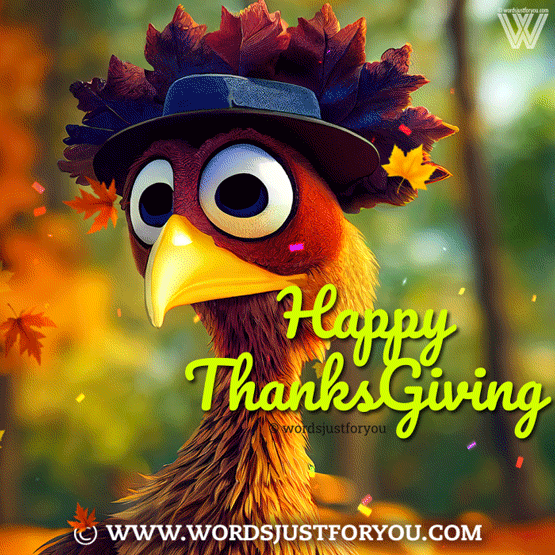 Happy Thanksgiving Turkey Gif - Happy Thanksgiving Gif