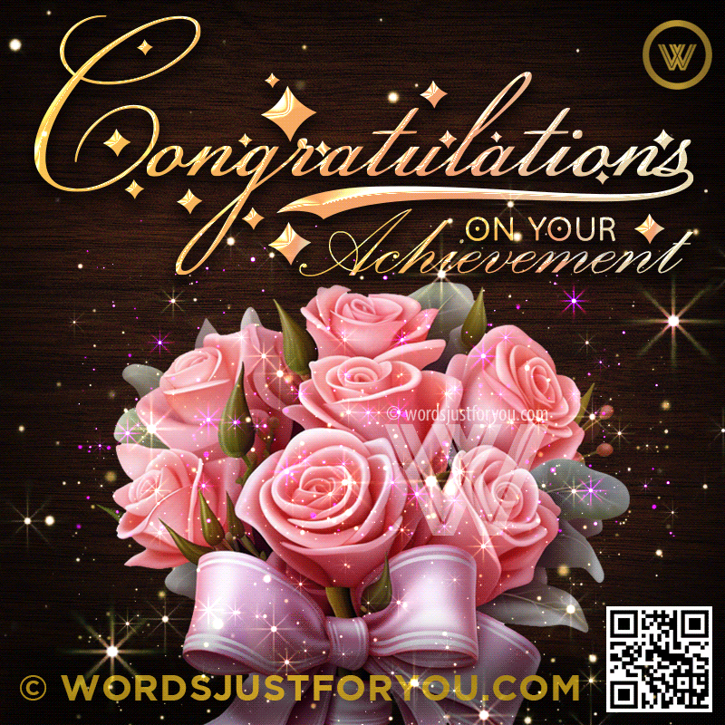 Beautiful Colorful Flower Bouquet Congratulations on Your Achievement Gif - Congratulations Gif