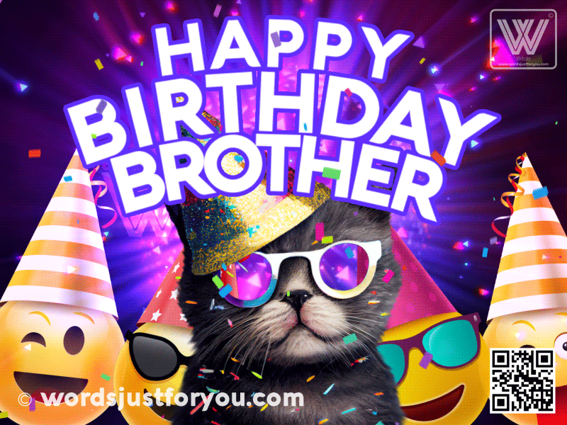 Happy Birthday Brother Wishes Gif