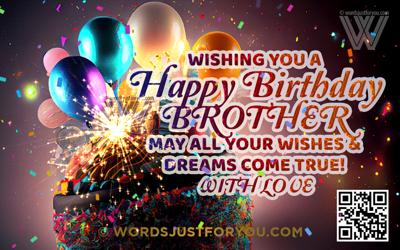 Happy Birthday Brother Wishes Gif