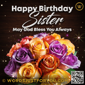 Beautiful Happy Birthday Sister Gif