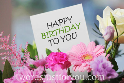 Animated Happy Birthday to You with Flowers Gif | WordsJustForYou.COM