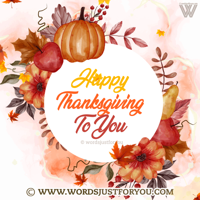 Beautiful Happy Thanksgiving To You Gif - Animated Happy Thanksgiving Gif