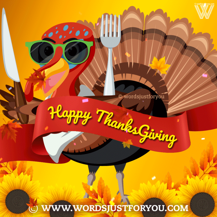 Happy Thanksgiving Turkey Gif - Happy Thanksgiving Gif
