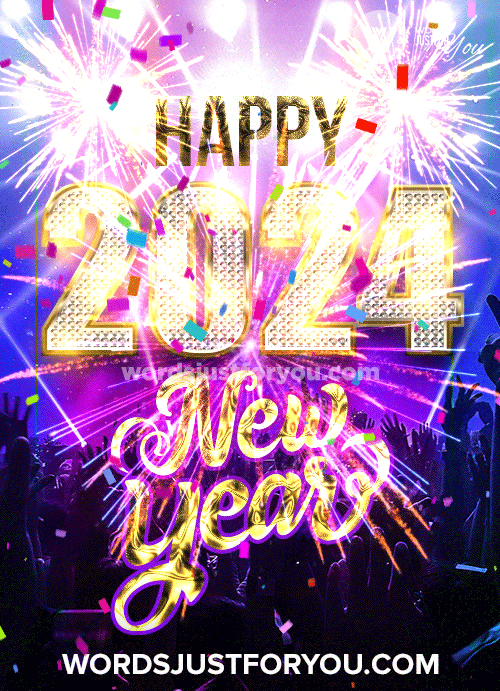 2025 Fireworks Happy New Year GIF » Original