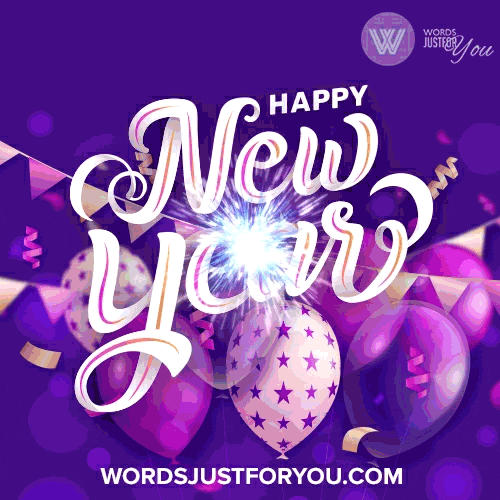Happy New Year Fireworks Gif