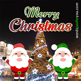 Dancing Santa Merry Christmas Gif