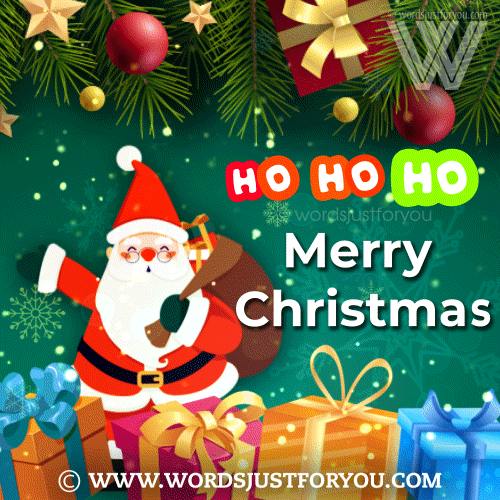 Santa Merry Christmas Gif - Merry Christmas Gif - Animated Merry Christmas Greetings Gif