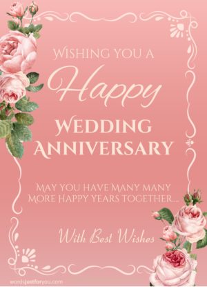 Happy Wedding Anniversary Card