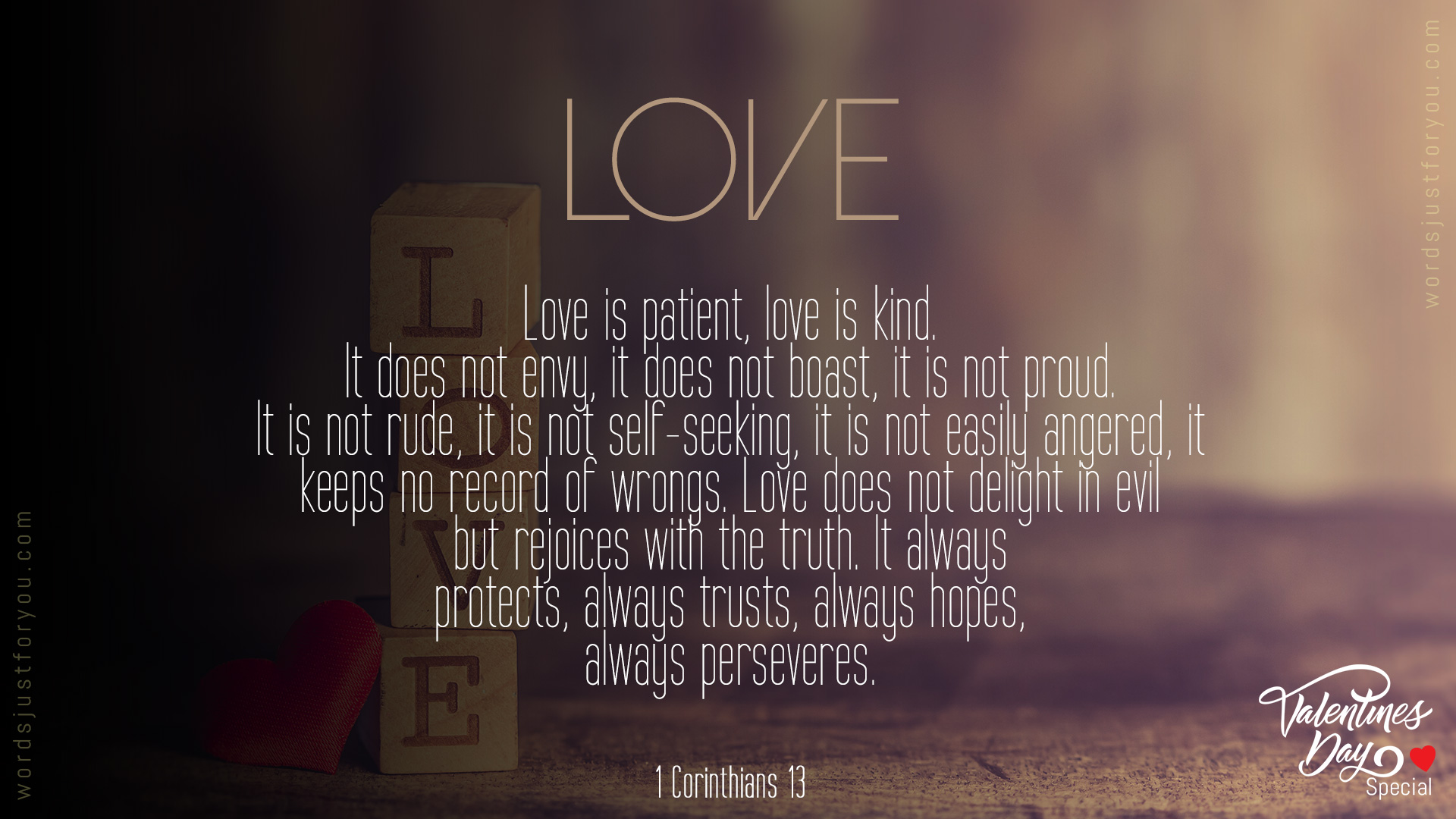 Bible Verse On Love  Valentines Day  2 » WordsJustforYou.com