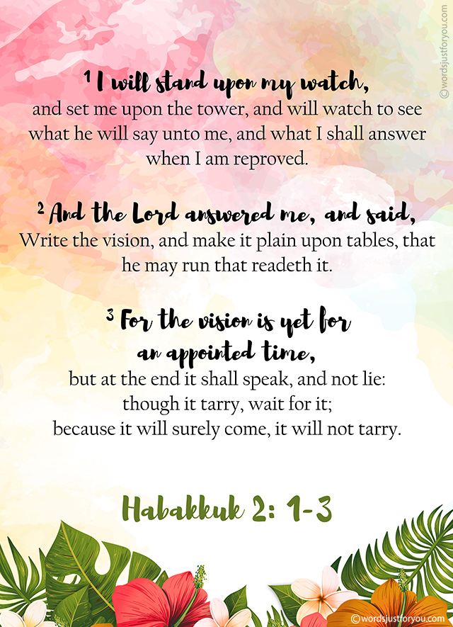 Bible Verse - Habakkuk 2: 1-3