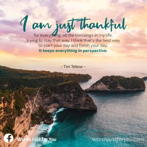 Life Quote On Being Thankful By Tim Tebow_Wordsjustforyou.com