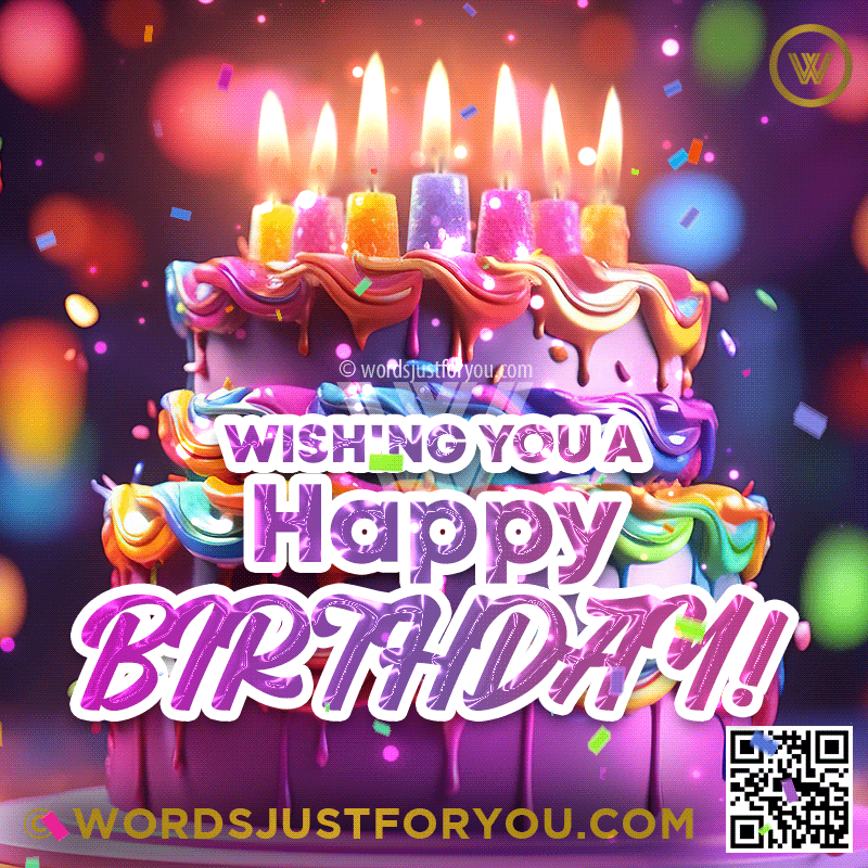 Amazing Cake And Confetti Animated Happy Birthday Gif - Animated Happy Birthday Gif