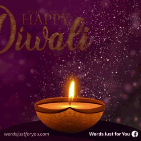 Animated Happy Diwali Diya Gif - Fireworks