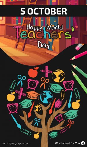 Creative World Teachers' Day Poster