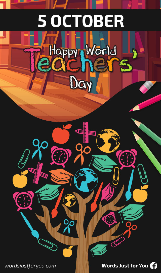 Creative World Teachers' Day Poster