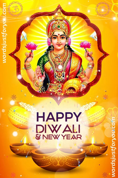 Maa Lakshmi Blessings For Diwali Card