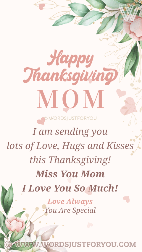 Animated Happy Thanksgiving Mom Gif - Happy Thanksgiving Card For Mom