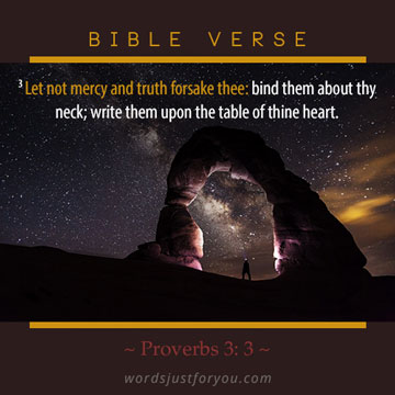 Bible Verse On Truth: Proverbs 3 : 3