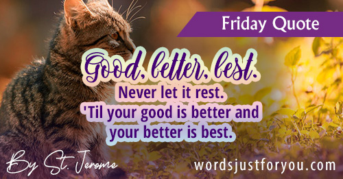 Friday Quote By St. Jerome