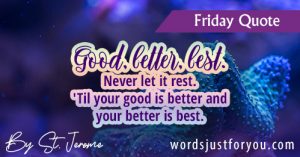 Friday Quote By St. Jerome