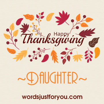 Happy Thanksgiving Daughter Card