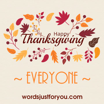 Happy Thanksgiving Card For Everyone
