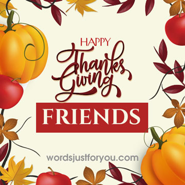 Happy Thanksgiving Card For Friends