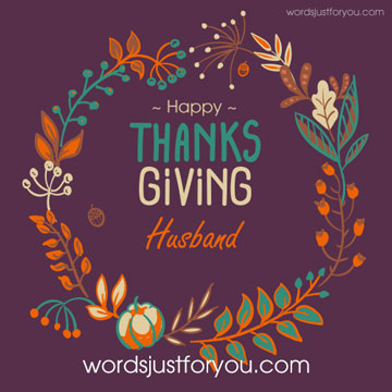 Happy Thanksgiving Card For Husband