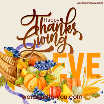 Happy Thanksgiving Eve Card