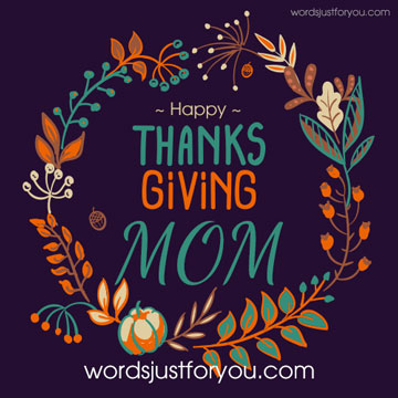 Happy Thanksgiving Card For Mom