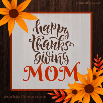 Happy Thanksgiving Mom Card