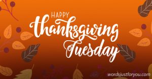 Happy Thanksgiving Tuesday