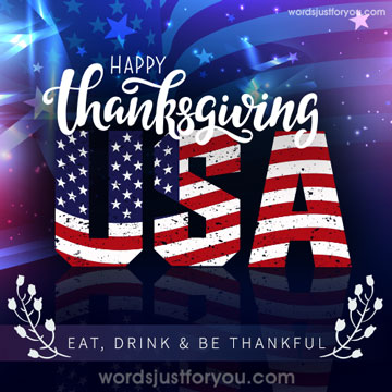 Happy Thanksgiving Usa Card