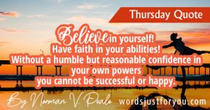 Thursday Quote By Norman Vincent Peale