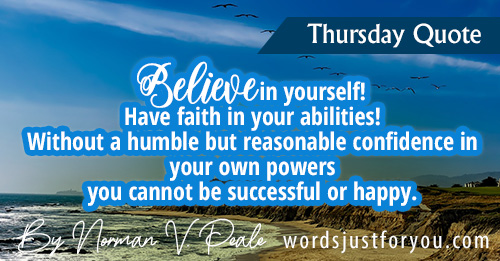Thursday Quote By Norman Vincent Peale