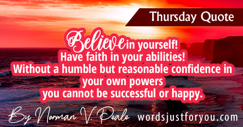 Thursday Quote By Norman Vincent Peale