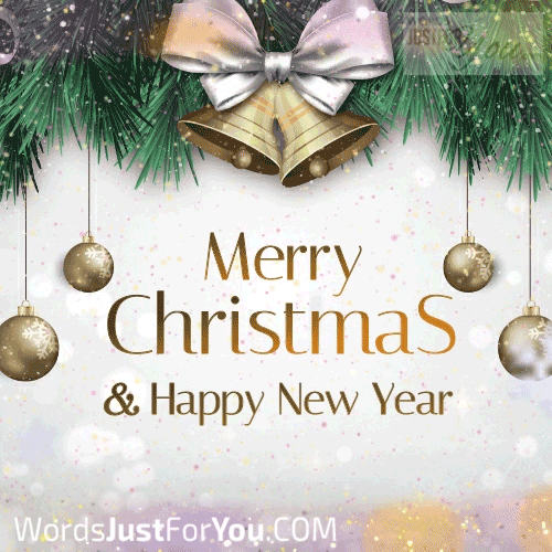 Beautiful Animated Merry Christmas And Happy New Year Gif