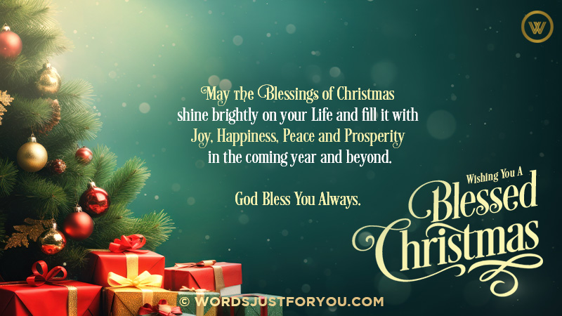 Blessed Merry Christmas eCard Free