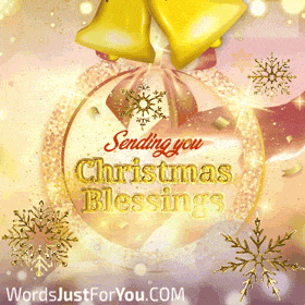 Sending You Christmas Blessings Gif