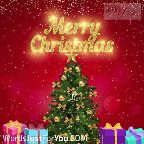 Glitter Merry Christmas Gif