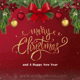 Glitter Merry Christmas Gif