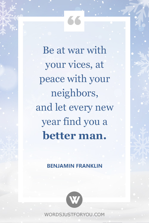 New Year Quote By Benjamin Franklin