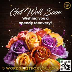 Animated Beautiful Roses Get Well Soon Card - Get Well Soon