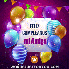 Feliz Cumpleaños Mi Amiga Gif