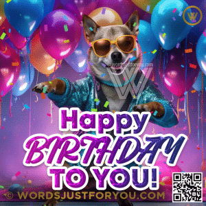 Amazing Dancing Dog Happy Birthday Gif