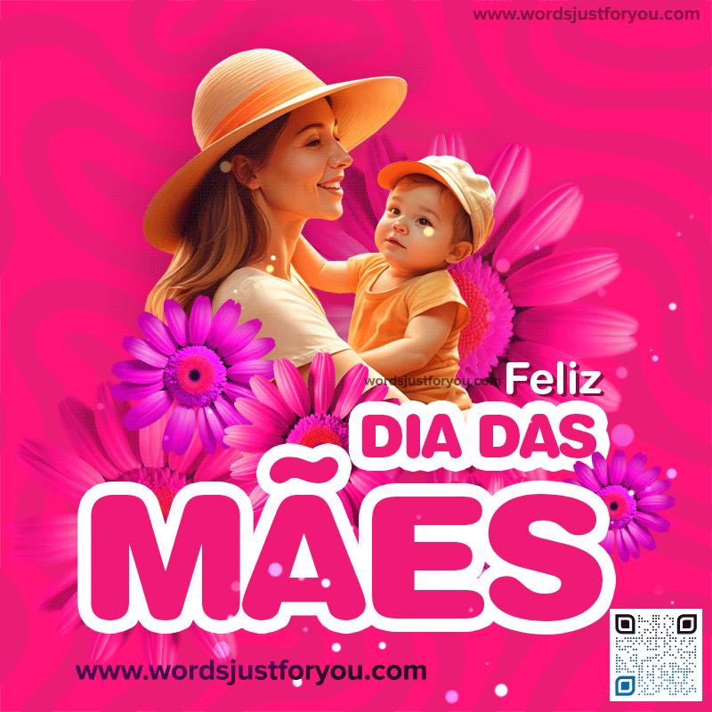 Feliz Dia das Mães GIF - Happy Mother's Day in Portuguese Greetings eCard GIF