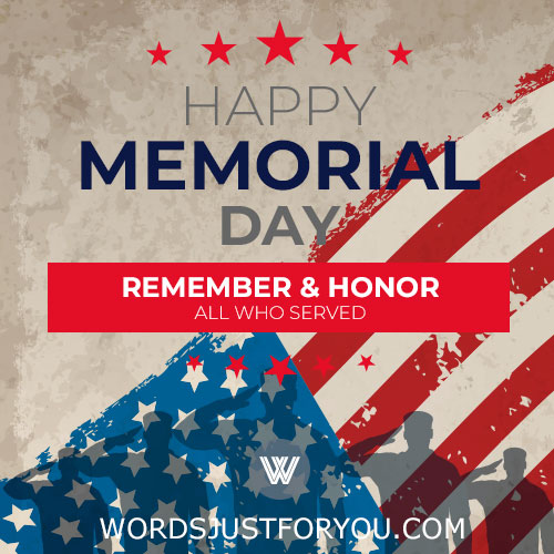 Happy Memorial Day Gif - 6323 » WordsJustforYou.com - Original Creative